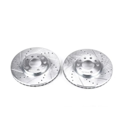 Power Stop 03-11 Saab 9-3 Front Evolution Drilled & Slotted Rotors - Pair thumbnail 2