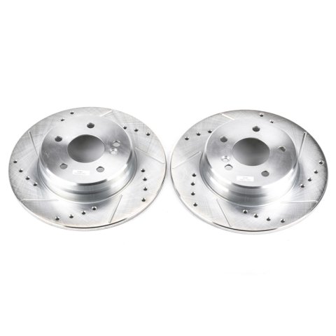 Power Stop 96-97 Mercedes-Benz C36 AMG Rear Evolution Drilled & Slotted Rotors - Pair thumbnail 5