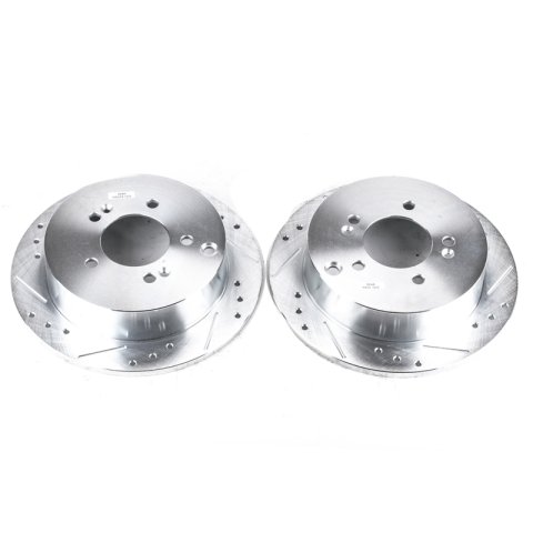 Power Stop 01-06 Hyundai Santa Fe Rear Evolution Drilled & Slotted Rotors - Pair thumbnail 1