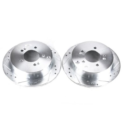 Power Stop 01-06 Hyundai Santa Fe Rear Evolution Drilled & Slotted Rotors - Pair thumbnail 2