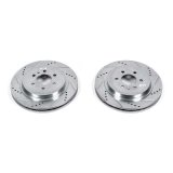 Power Stop 04-09 Cadillac SRX Rear Evolution Drilled & Slotted Rotors - Pair thumbnail 1
