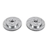 Power Stop 04-09 Cadillac SRX Rear Evolution Drilled & Slotted Rotors - Pair thumbnail 2