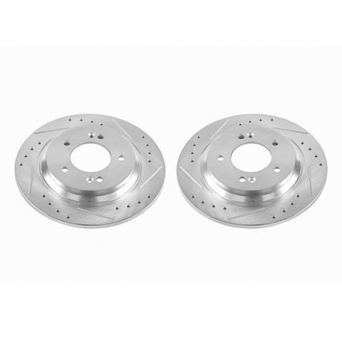 Power Stop 2017 Hyundai Azera Rear Evolution Drilled & Slotted Rotors - Pair thumbnail 2