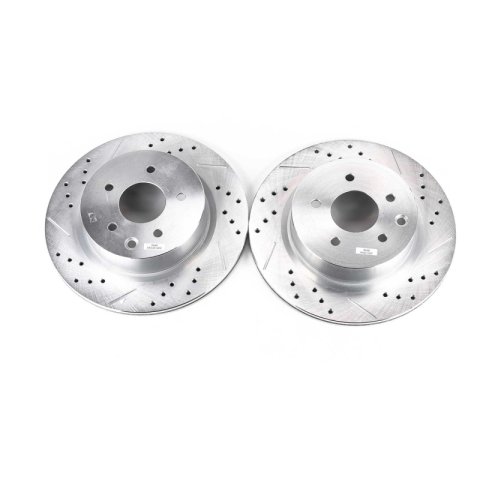 Power Stop 08-12 Infiniti EX35 Rear Evolution Drilled & Slotted Rotors - Pair thumbnail 1