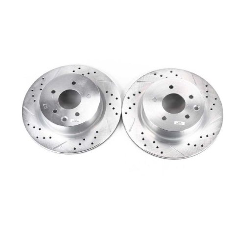 Power Stop 08-12 Infiniti EX35 Rear Evolution Drilled & Slotted Rotors - Pair thumbnail 2