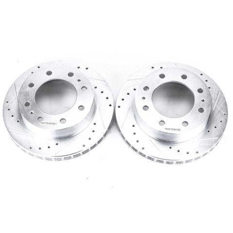 Power Stop 00-05 Cadillac DeVille Front Evolution Drilled & Slotted Rotors - Pair thumbnail 1
