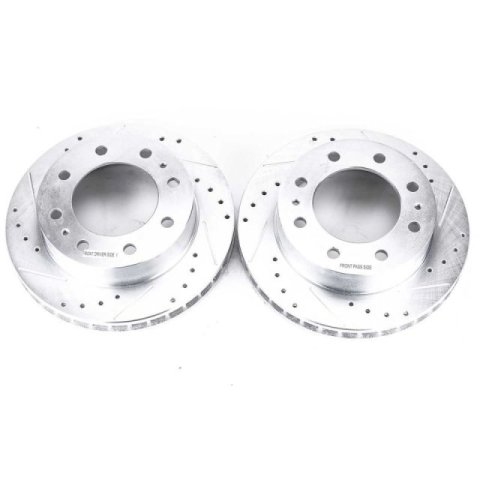 Power Stop 00-05 Cadillac DeVille Front Evolution Drilled & Slotted Rotors - Pair thumbnail 2