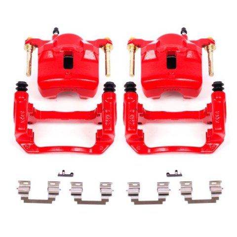 Power Stop 03-08 Pontiac Vibe Front Red Calipers w/Brackets - Pair thumbnail 2