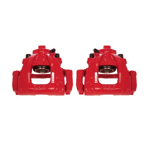 Power Stop 02-06 Mini Cooper Front Red Calipers w/Brackets - Pair thumbnail 1