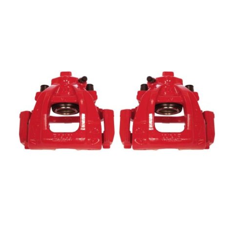 Power Stop 02-06 Mini Cooper Front Red Calipers w/Brackets - Pair thumbnail 2