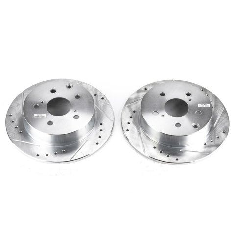 Power Stop 09-10 Pontiac Vibe Rear Evolution Drilled & Slotted Rotors - Pair thumbnail 1