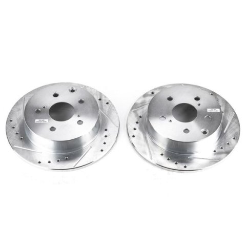 Power Stop 09-10 Pontiac Vibe Rear Evolution Drilled & Slotted Rotors - Pair thumbnail 2