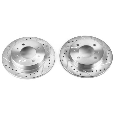 Power Stop 97-06 Hyundai Elantra Rear Evolution Drilled & Slotted Rotors - Pair thumbnail 1