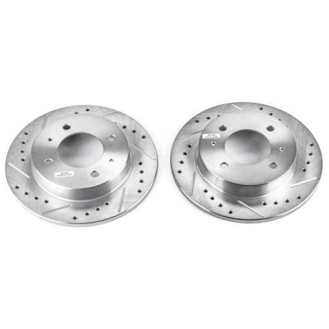 Power Stop 97-06 Hyundai Elantra Rear Evolution Drilled & Slotted Rotors - Pair thumbnail 2