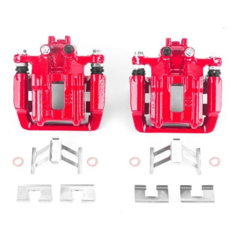 Power Stop 05-06 Honda CR-V Rear Red Calipers w/Brackets - Pair thumbnail 2