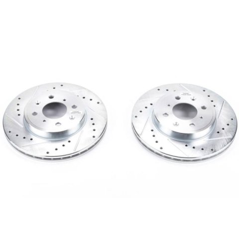 Power Stop 15-19 Honda Fit Front Evolution Drilled & Slotted Rotors - Pair thumbnail 2