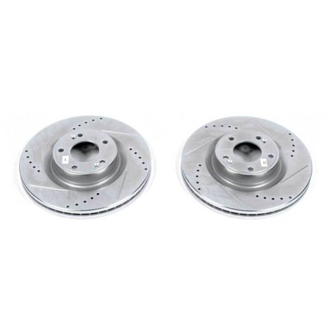 Power Stop 10-16 Hyundai Genesis Coupe Front Evolution Drilled & Slotted Rotors - Pair thumbnail 2