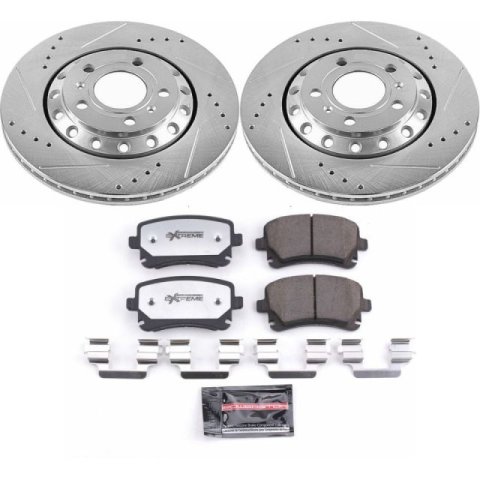 Power Stop 03-10 Audi A8 Quattro Rear Z26 Street Warrior Brake Kit thumbnail 1
