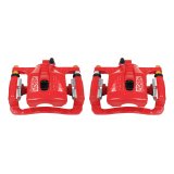 Power Stop 06-10 Hummer H3 Rear Red Calipers w/Brackets - Pair thumbnail 1