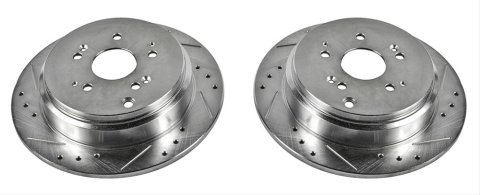 Power Stop 02-04 Honda Odyssey Rear Evolution Drilled & Slotted Rotors - Pair thumbnail 4