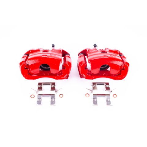 Power Stop 11-17 Nissan Juke Front Red Calipers w/Brackets - Pair thumbnail 1