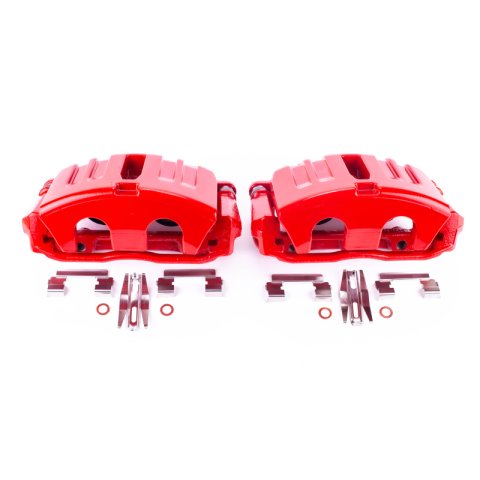 Power Stop 05-13 Chevrolet Corvette Front Red Calipers w/Brackets - Pair thumbnail 1