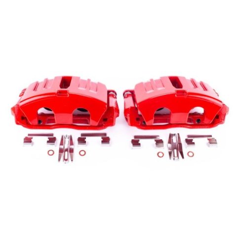 Power Stop 05-13 Chevrolet Corvette Front Red Calipers w/Brackets - Pair thumbnail 2