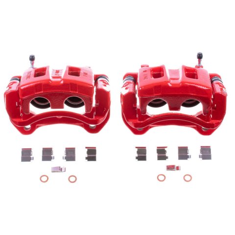 Power Stop 2002 Honda Passport Front Red Calipers w/Brackets - Pair thumbnail 1