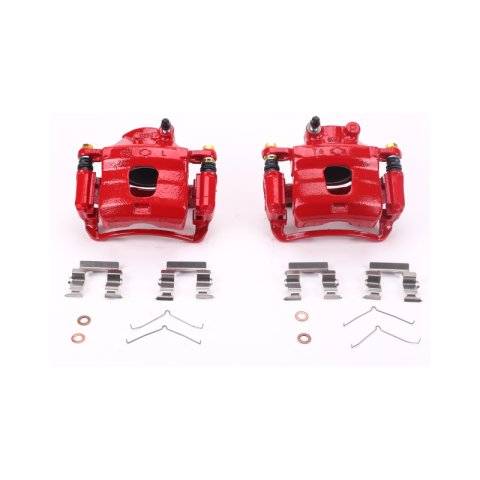 Power Stop 96-99 Infiniti I30 Front Red Calipers w/Brackets - Pair thumbnail 1