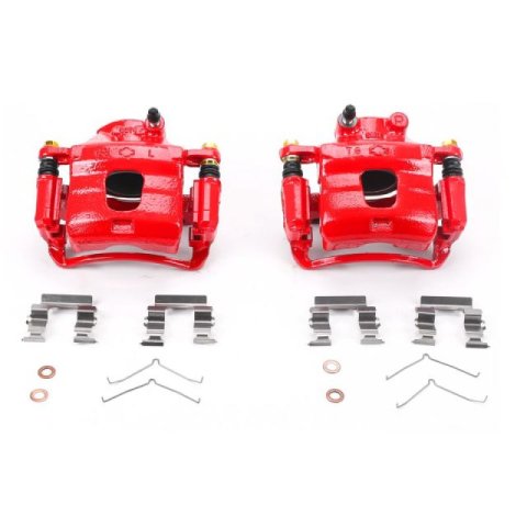 Power Stop 96-99 Infiniti I30 Front Red Calipers w/Brackets - Pair thumbnail 2