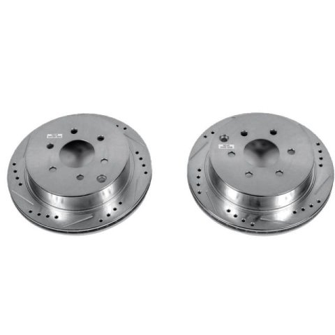 Power Stop 05-19 Nissan Frontier Rear Evolution Drilled & Slotted Rotors - Pair thumbnail 2
