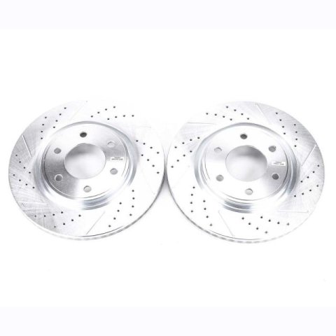 Power Stop 08-10 Infiniti QX56 Front Evolution Drilled & Slotted Rotors - Pair thumbnail 1