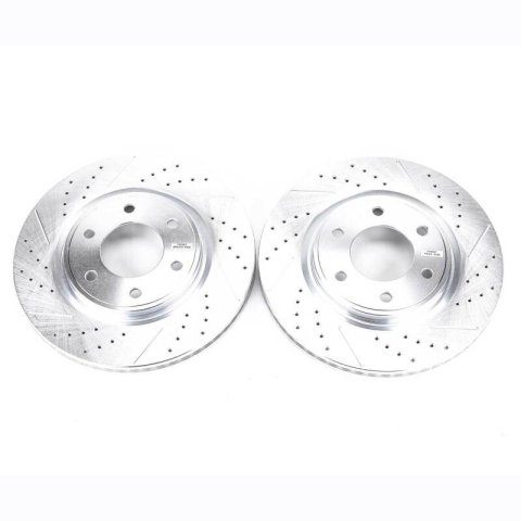 Power Stop 08-10 Infiniti QX56 Front Evolution Drilled & Slotted Rotors - Pair thumbnail 2