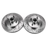 Power Stop 87-93 Ford Mustang Front Evolution Drilled & Slotted Rotors - Pair thumbnail 2