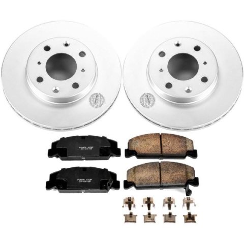 Power Stop 90-00 Honda Civic Front Z17 Evolution Geomet Coated Brake Kit thumbnail 1
