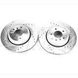 Power Stop 08-10 BMW 535i Rear Evolution Drilled & Slotted Rotors - Pair thumbnail 1