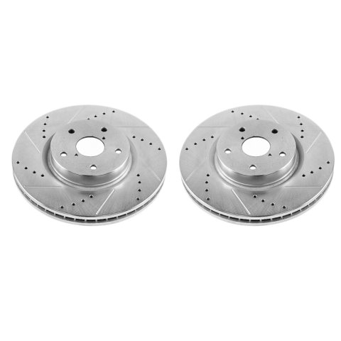 Power Stop 06-07 Subaru B9 Tribeca Front Evolution Drilled & Slotted Rotors - Pair thumbnail 1