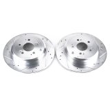 Power Stop 07-13 Acura MDX Rear Evolution Drilled & Slotted Rotors - Pair thumbnail 1