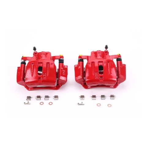 Power Stop 01-07 Toyota Highlander Front Red Calipers w/Brackets - Pair thumbnail 1