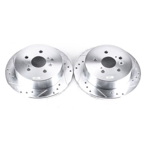 Power Stop 04-10 Toyota Sienna Rear Evolution Drilled & Slotted Rotors - Pair thumbnail 2