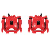 Power Stop 09-14 Nissan Maxima Rear Red Calipers w/Brackets - Pair thumbnail 1
