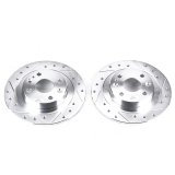 Power Stop 91-03 Ford Escort Rear Evolution Drilled & Slotted Rotors - Pair thumbnail 1