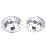 Power Stop 91-03 Ford Escort Rear Evolution Drilled & Slotted Rotors - Pair thumbnail 2