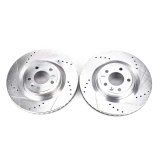 Power Stop 11-14 Ford Mustang Front Evolution Drilled & Slotted Rotors - Pair thumbnail 1