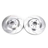 Power Stop 11-14 Ford Mustang Front Evolution Drilled & Slotted Rotors - Pair thumbnail 2