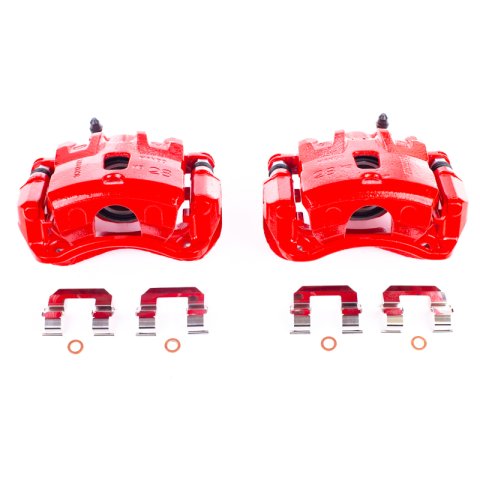 Power Stop 05-09 Hyundai Tucson Front Red Calipers w/Brackets - Pair thumbnail 1