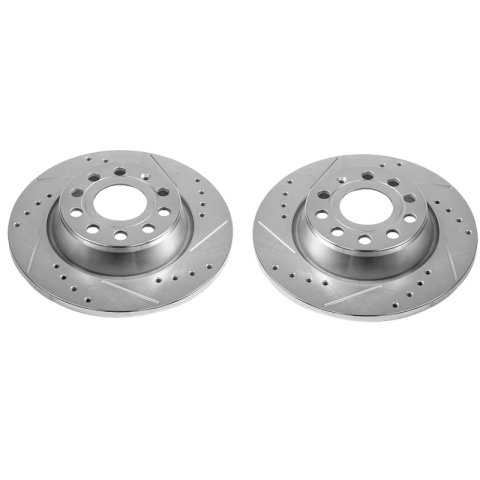 Power Stop 2015 Audi Q3 Rear Evolution Drilled & Slotted Rotors - Pair thumbnail 1