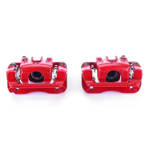 Power Stop 07-10 Hyundai Elantra Rear Red Calipers w/Brackets - Pair thumbnail 1