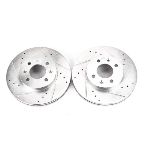 Power Stop 06-11 Hyundai Accent Front Evolution Drilled & Slotted Rotors - Pair thumbnail 1