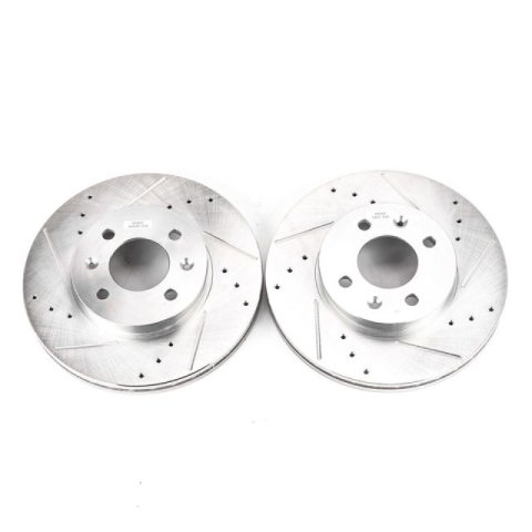 Power Stop 06-11 Hyundai Accent Front Evolution Drilled & Slotted Rotors - Pair thumbnail 2